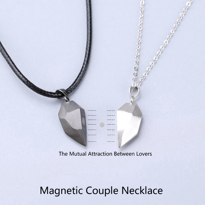 Couple Magnetic Heart Necklace