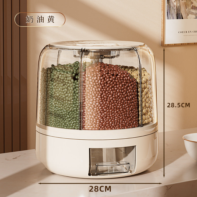 Rotating 6-Grid Food Dispenser